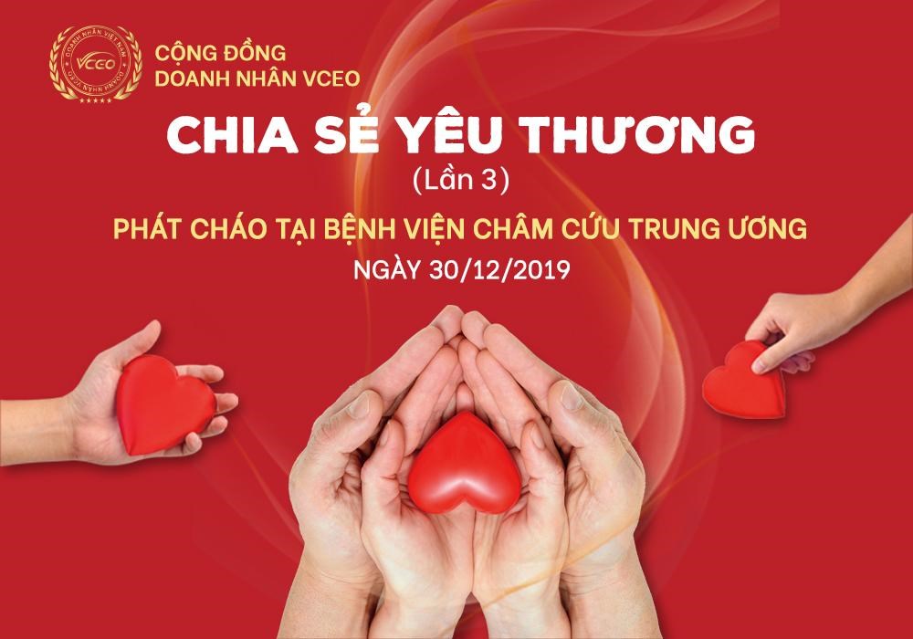 Cộng đồng doanh nhân VCEO tổ chức chương trình thiện nguyện "Chia sẻ yêu thương lần 3"