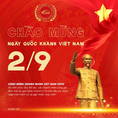 VCEO Việt Nam Chào mừng kỷ niệm 78 năm Ngày Quốc khánh nước Cộng hoà xã hội Chủ nghĩa Việt Nam (2/9/1945 - 2/9/2023)