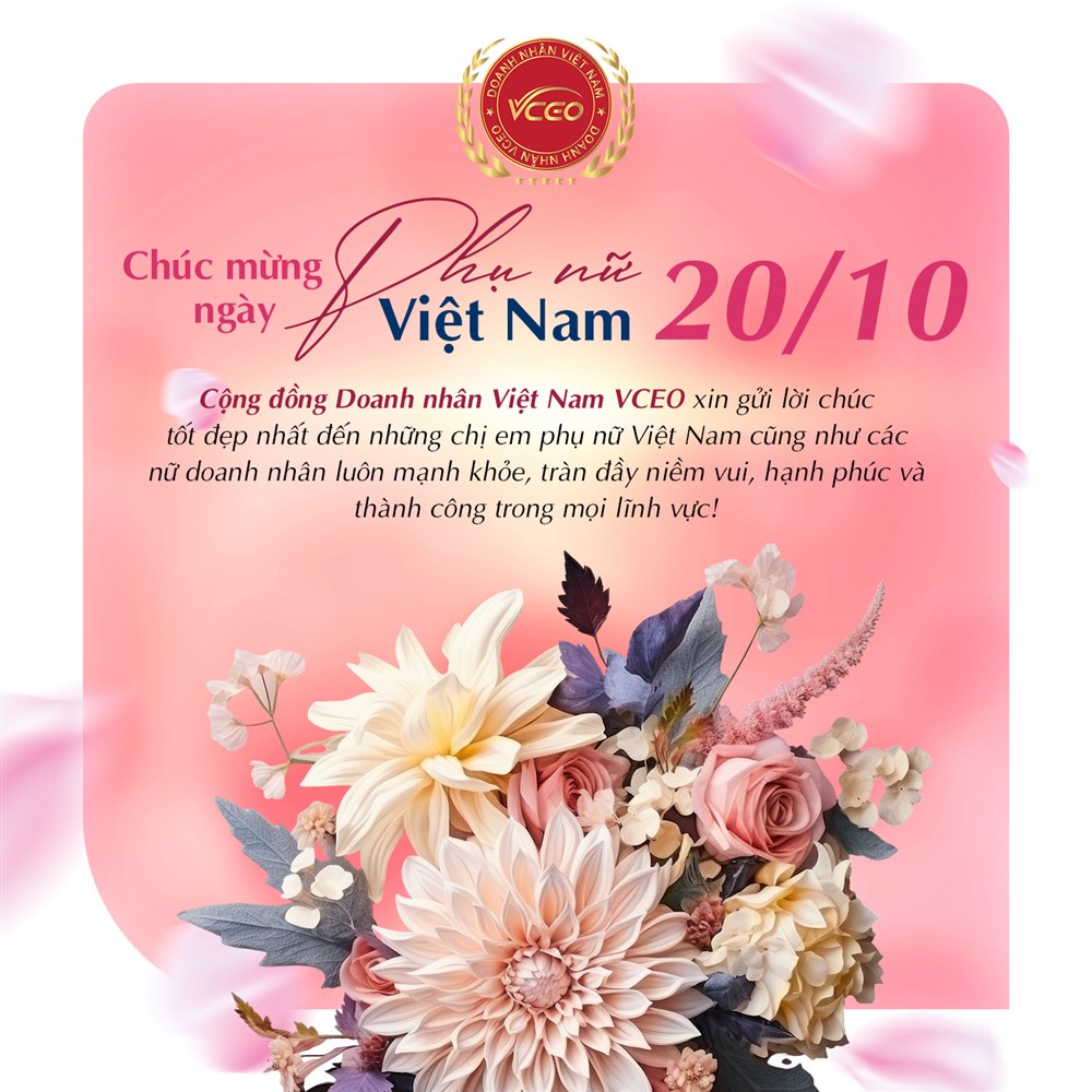 Cộng đồng doanh nhân Việt Nam VCEO chúc mừng ngày Phụ nữ Việt Nam 20/10