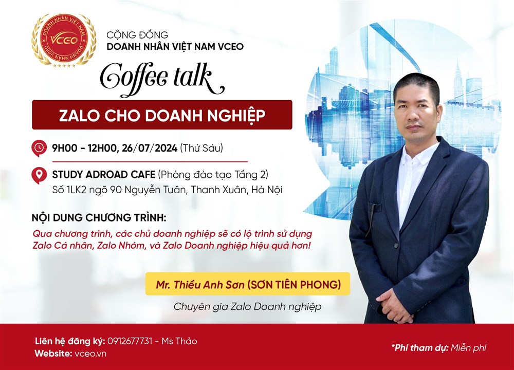 VCEO Coffee talk 9: Zalo cho Doanh nghiệp